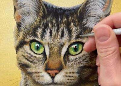 Realistische Acrylmalerei | Fokus Katze mit Zuzana Keller (Di.)